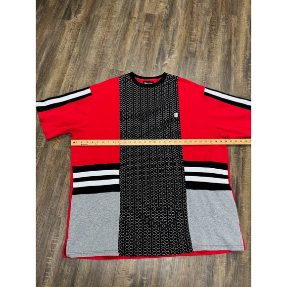 Makobi Mens Red Colorblock Geometric Tracksuit Set 2 Piece Shirt Pants 4XB NWT - Picture 16 of 16